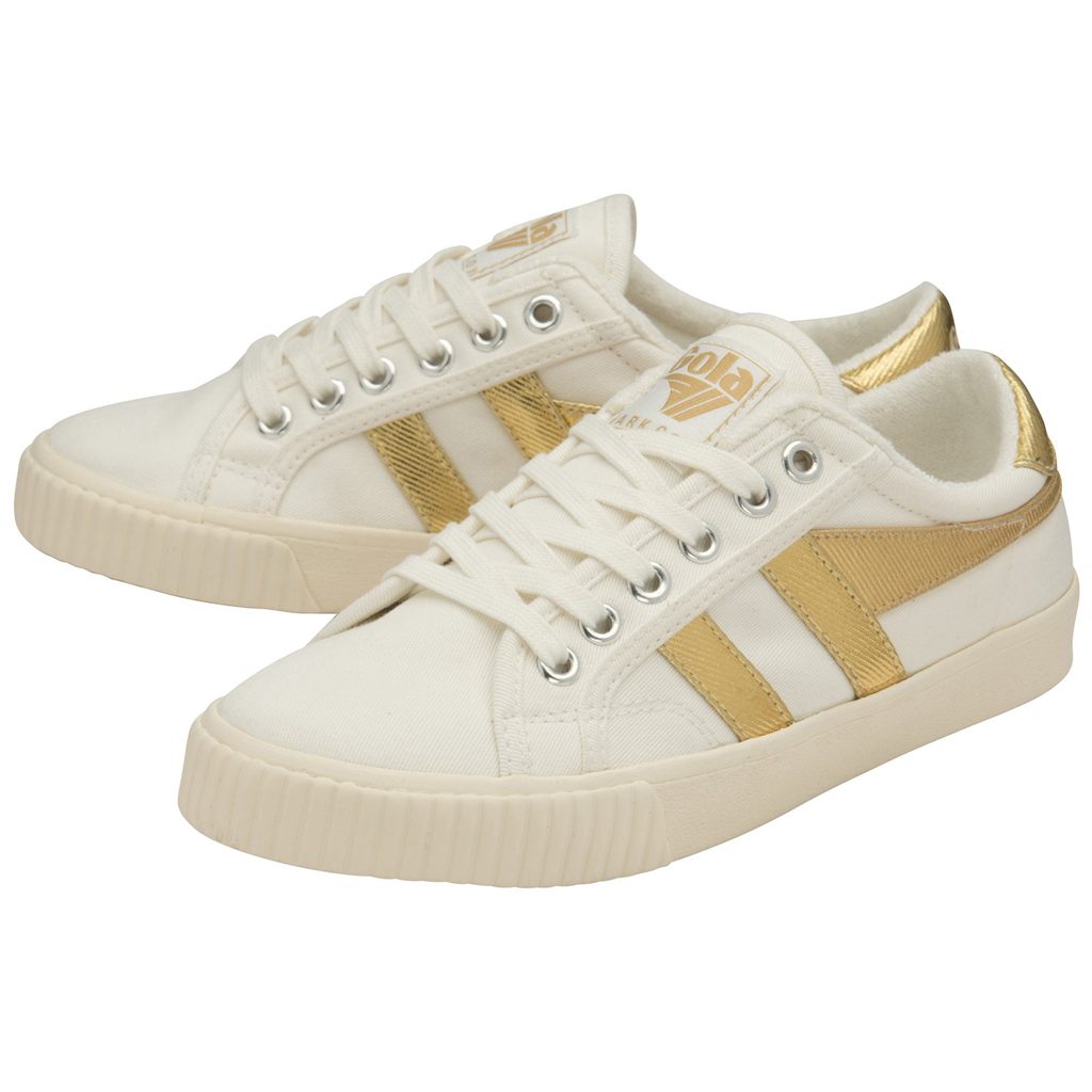 Gola Classics Tennis Mark Cox Sneakers Białe Złote Polska | 1387CNVYA
