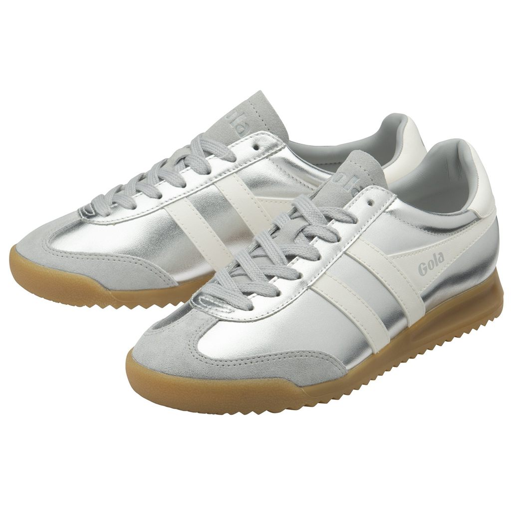 Gola Classics Torpedo Glimmer Sneakers Srebrne Białe Polska | 4958DBNYE