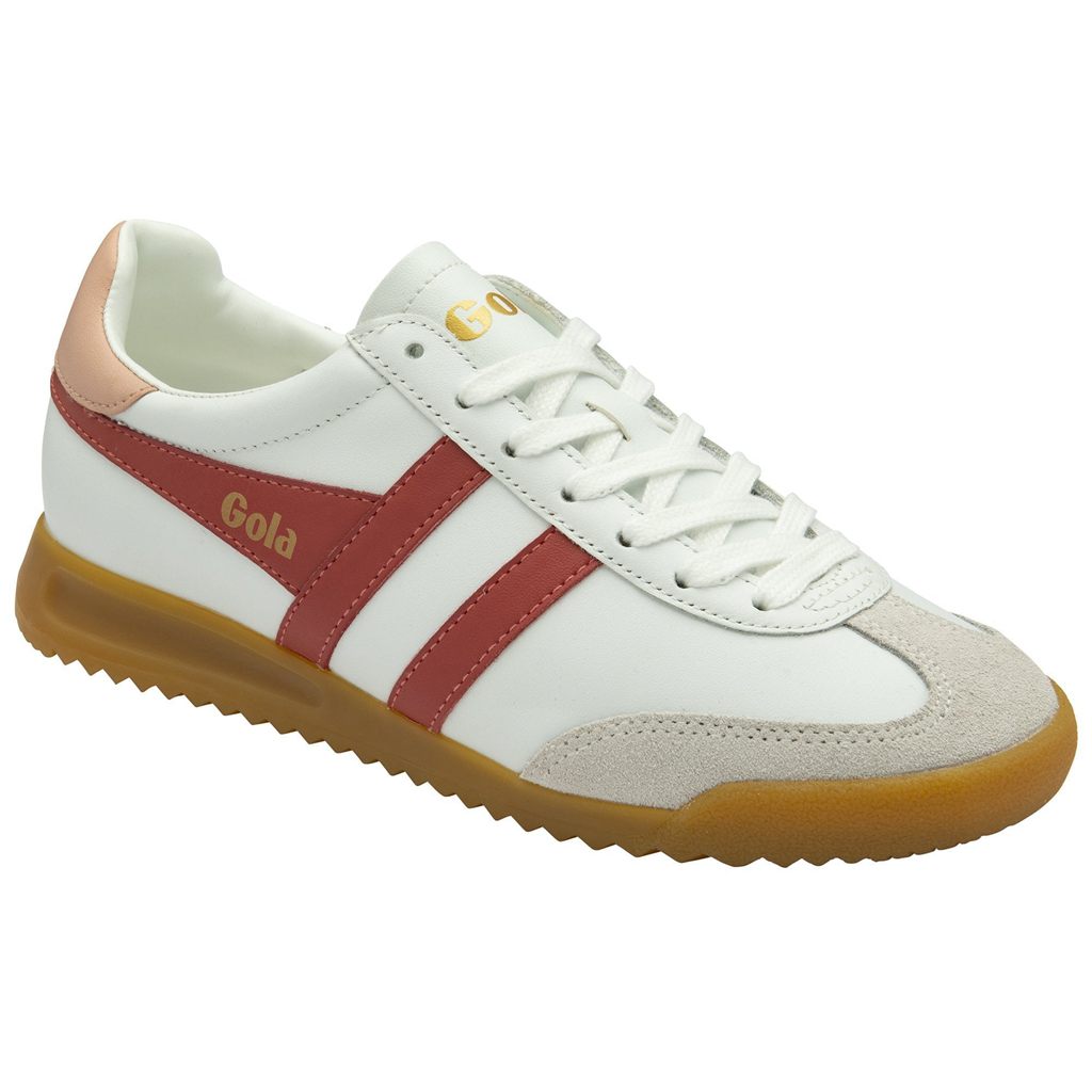 Gola Classics Torpedo Leather Sneakers Białe Różowe Polska | 2543CBTME