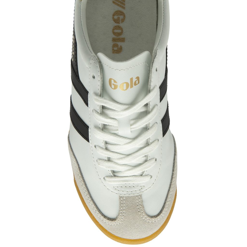 Gola Classics Torpedo Leather Sneakers Białe Czarne Cytrynowy Polska | 1590FKAQN