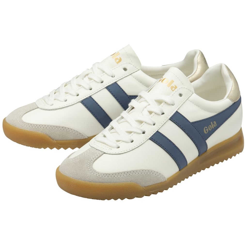 Gola Classics Torpedo Leather Sneakers Białe Złote Polska | 9741RXQZW