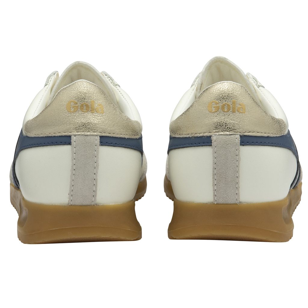 Gola Classics Torpedo Leather Sneakers Białe Złote Polska | 9741RXQZW