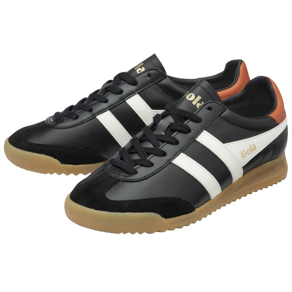 Gola Classics Torpedo Leather Sneakers Czarne Białe Pomarańczowe Polska | 5023LQICX