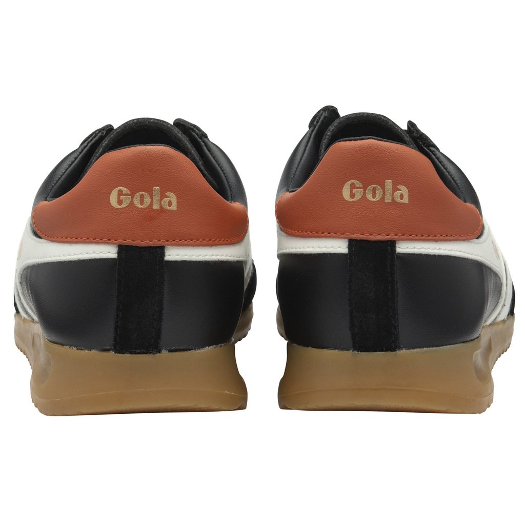 Gola Classics Torpedo Leather Sneakers Czarne Białe Pomarańczowe Polska | 5023LQICX