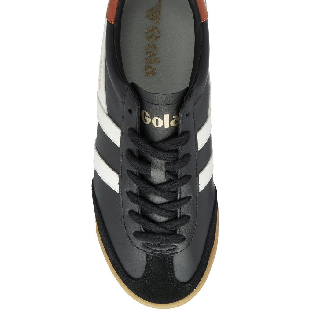 Gola Classics Torpedo Leather Sneakers Czarne Białe Pomarańczowe Polska | 5023LQICX