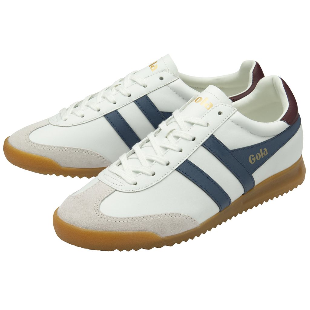 Gola Classics Torpedo Leather Sneakers Białe Bordowe Polska | 6352NODKX