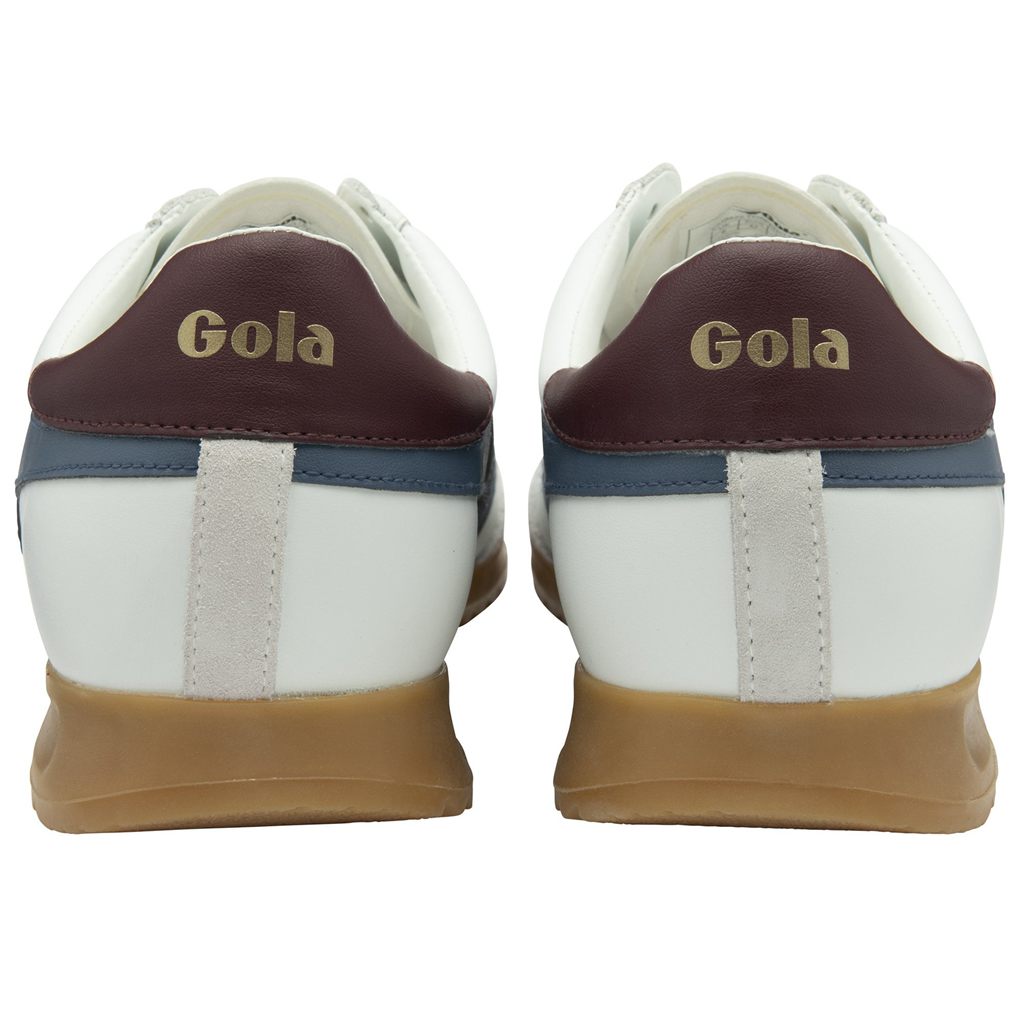 Gola Classics Torpedo Leather Sneakers Białe Bordowe Polska | 6352NODKX