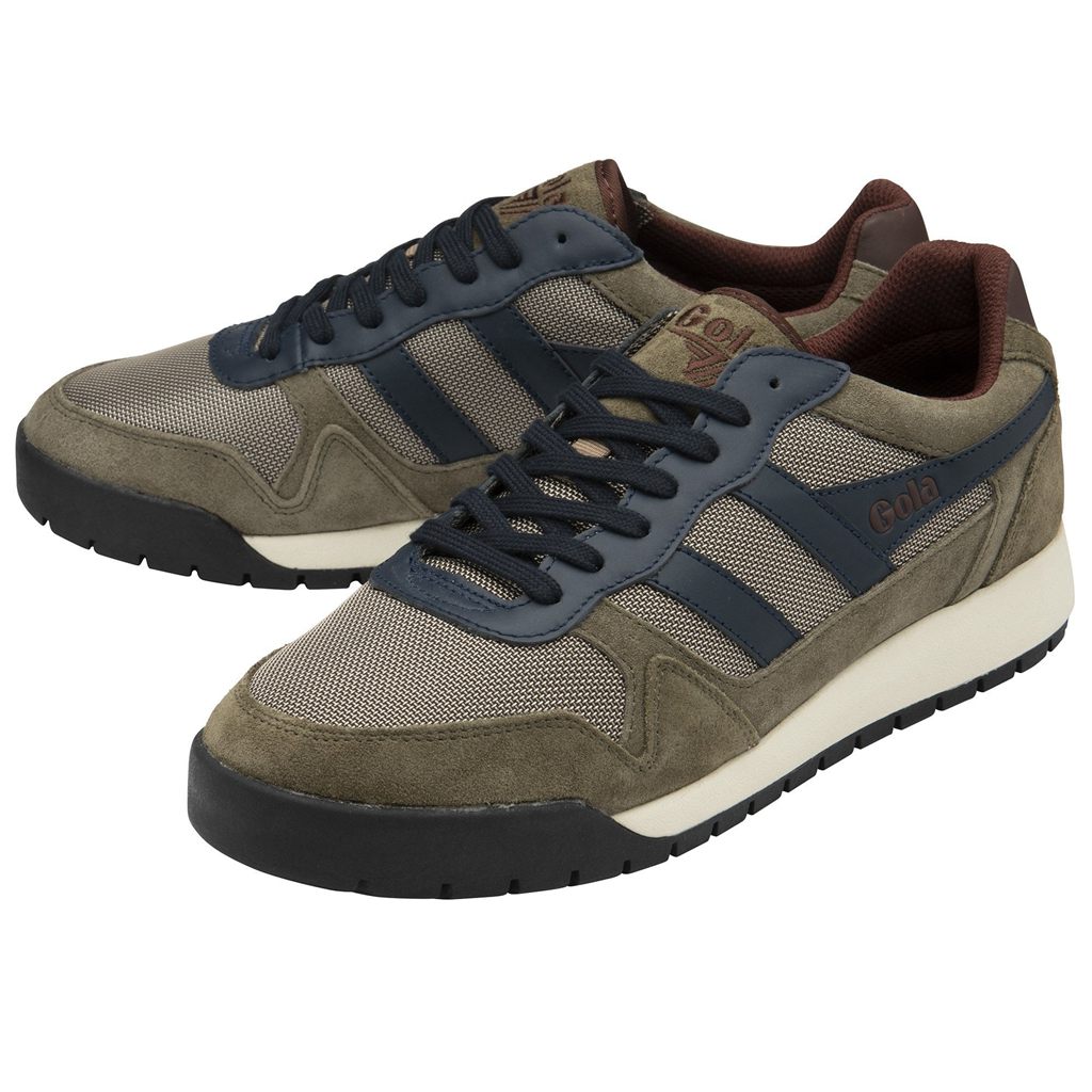 Gola Classics Trek Low Sneakers Khaki Granatowe Bordowe Polska | 8975XTJZR
