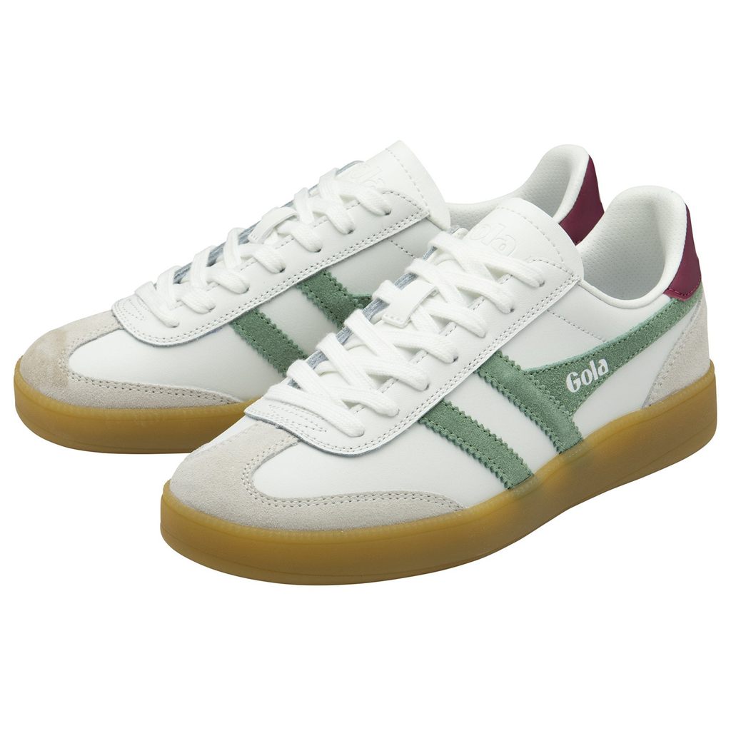 Gola Classics Viper Leather Sneakers Białe Zielone Polska | 8402CVWPR