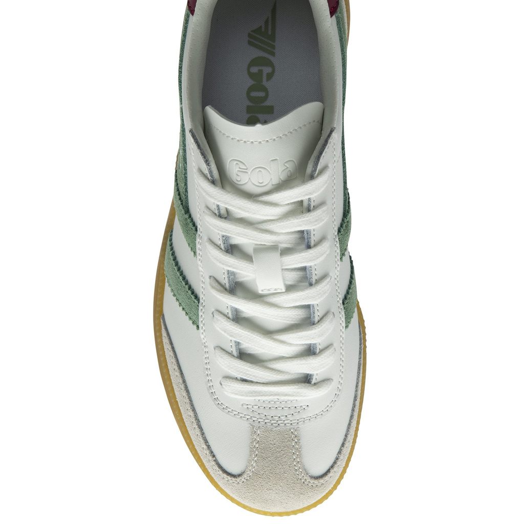 Gola Classics Viper Leather Sneakers Białe Zielone Polska | 8402CVWPR