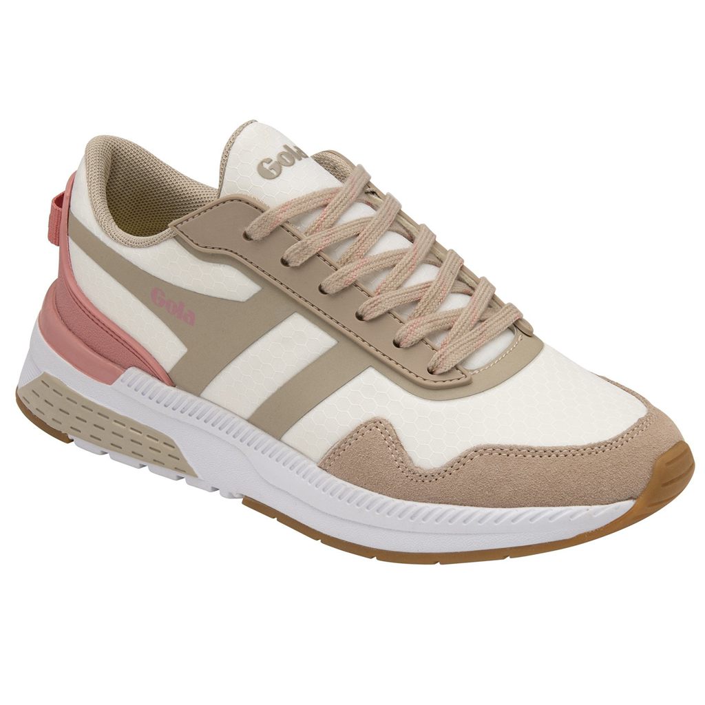 Gola Performance Atomics Sneakers Białe Szare Różowe Polska | 7638RTWKB