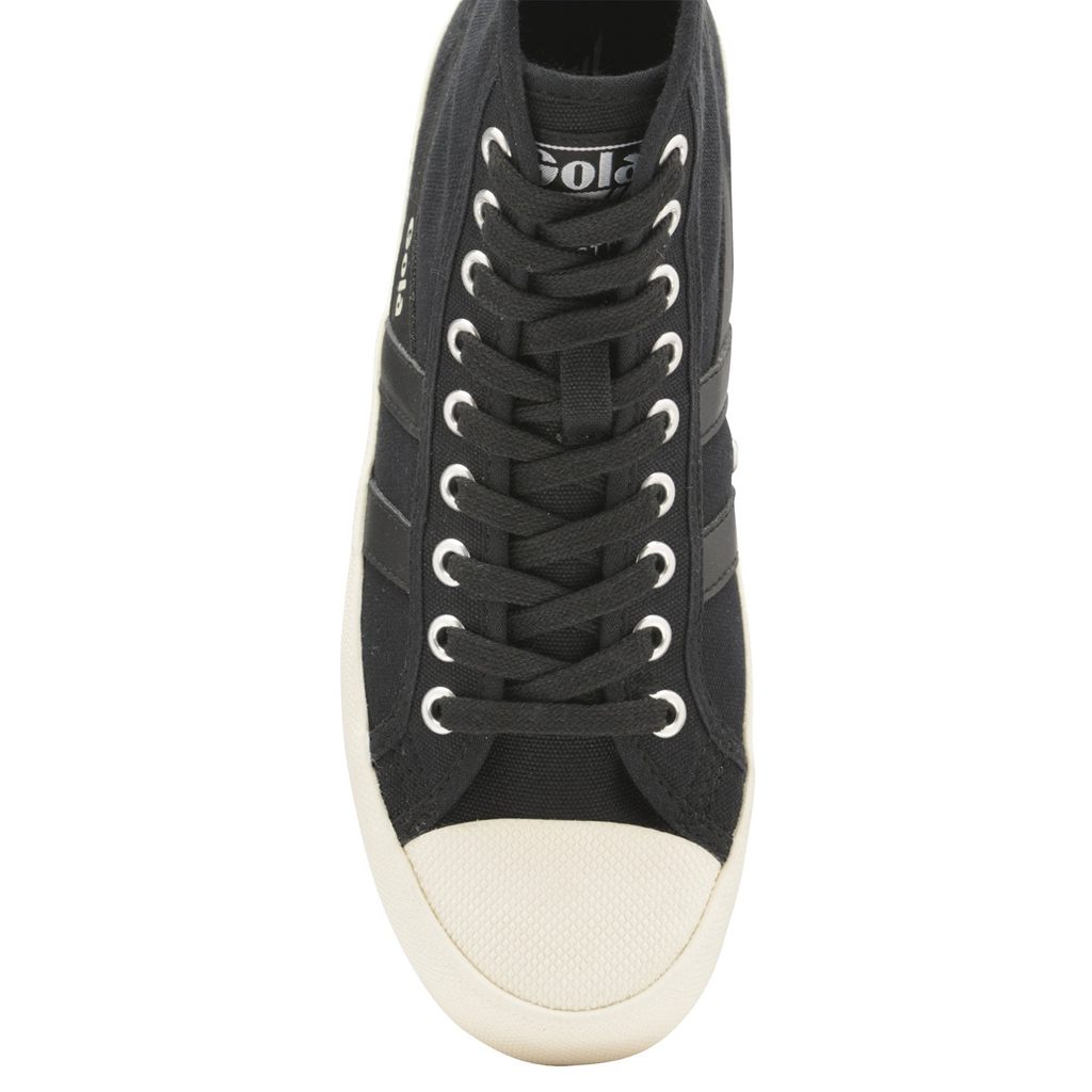 Gola Vegan Classics Coaster High Sneakers Czarne Białe Polska | 1650UPDRX