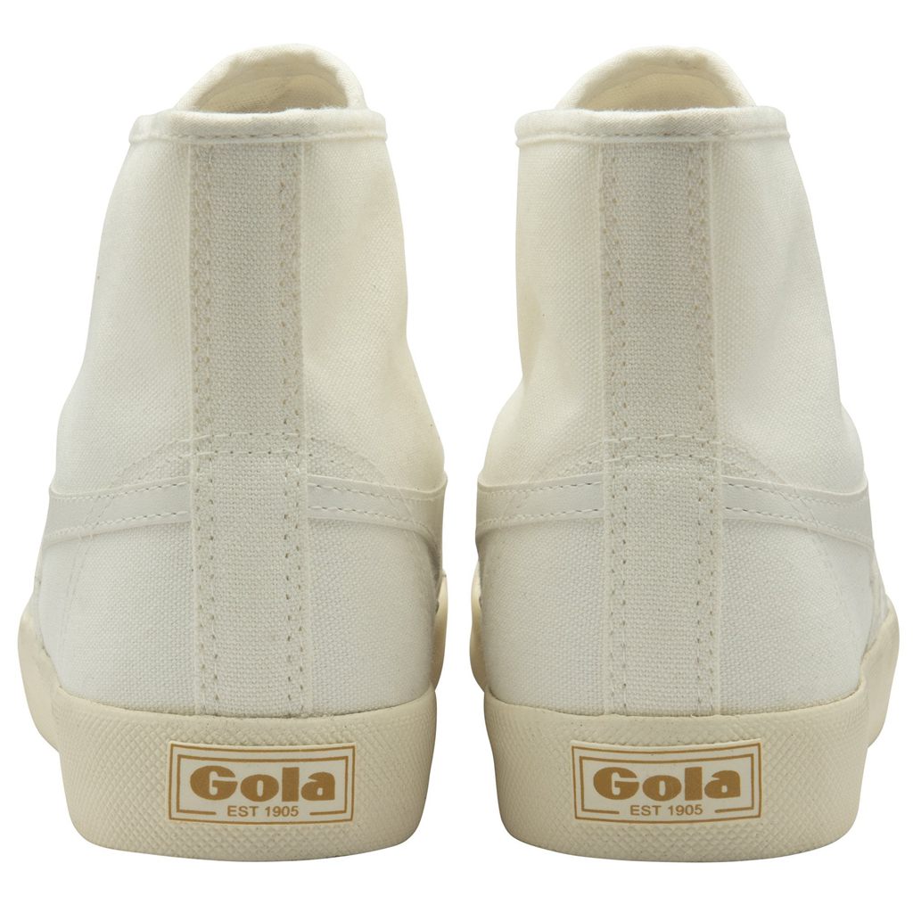 Gola Vegan Classics Coaster High Sneakers Białe Złote Polska | 0641AXOLF