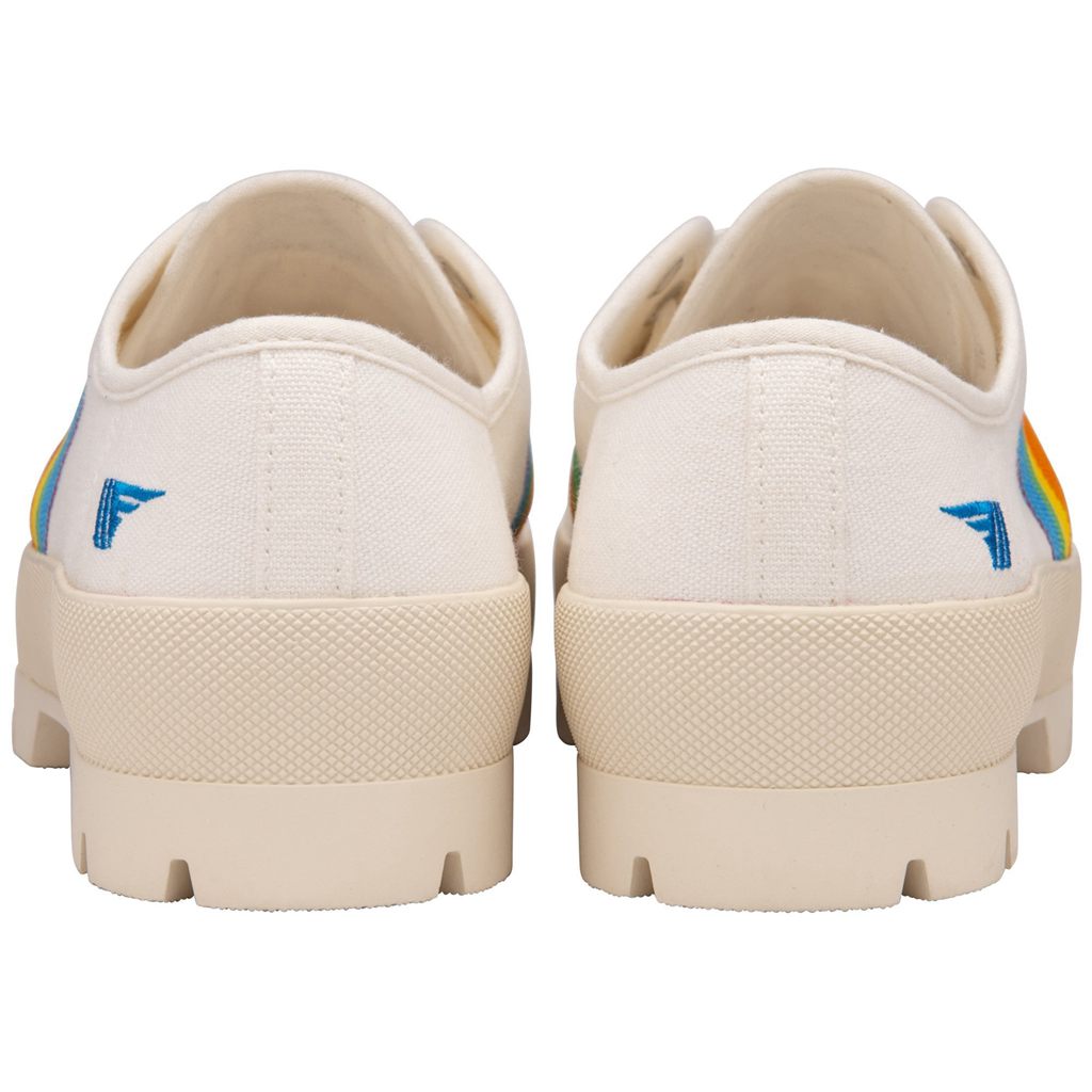 Gola Vegan Classics Coaster Peak Rainbow Shoes Białe Polska | 0396VCFAB