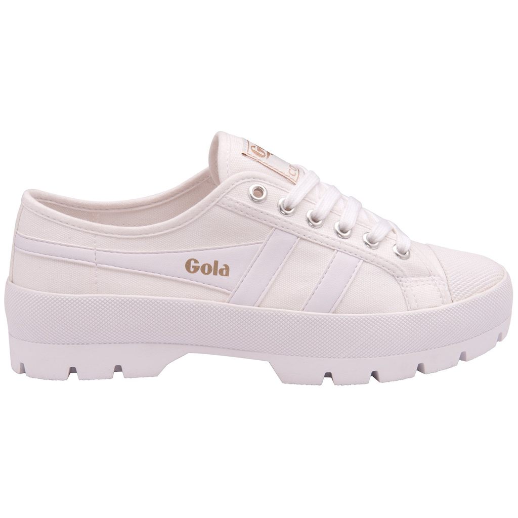Gola Vegan Classics Coaster Peak Sneakers Białe Białe Polska | 2680HZADE