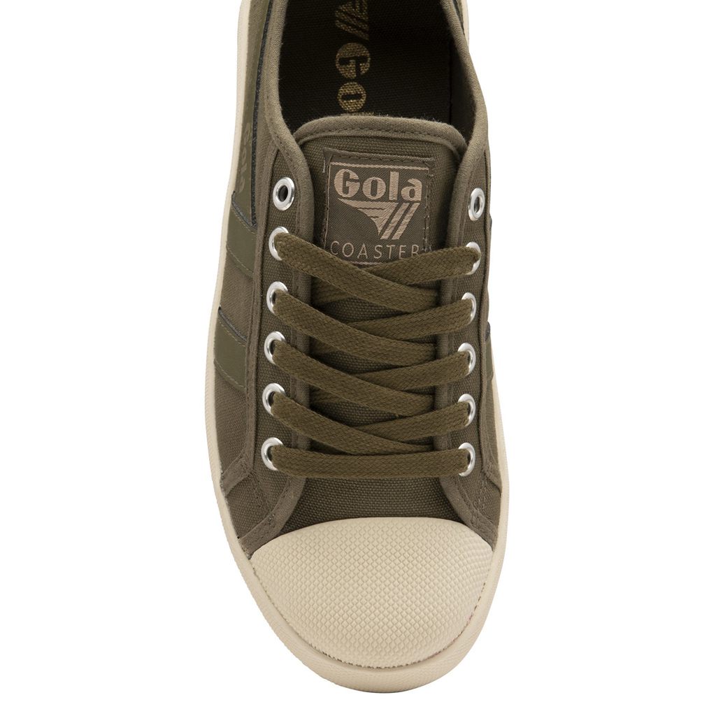 Gola Vegan Classics Coaster Peak Sneakers Khaki Khaki Białe Polska | 3091VOTRZ