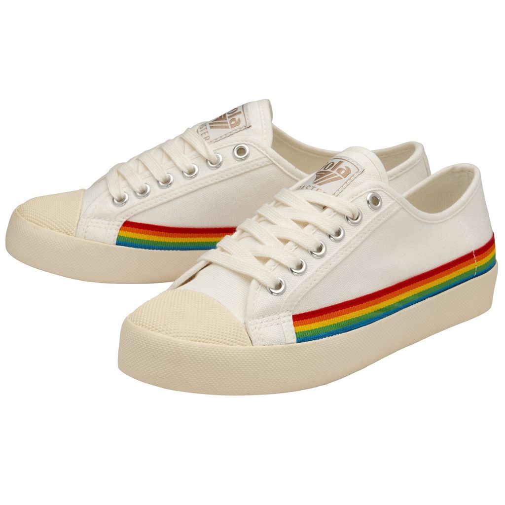 Gola Vegan Classics Coaster Rainbow Drop Shoes Białe Polska | 0748SFCRX