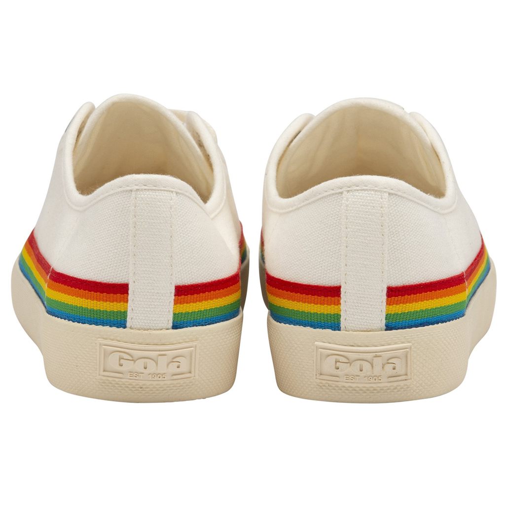 Gola Vegan Classics Coaster Rainbow Drop Shoes Białe Polska | 0748SFCRX
