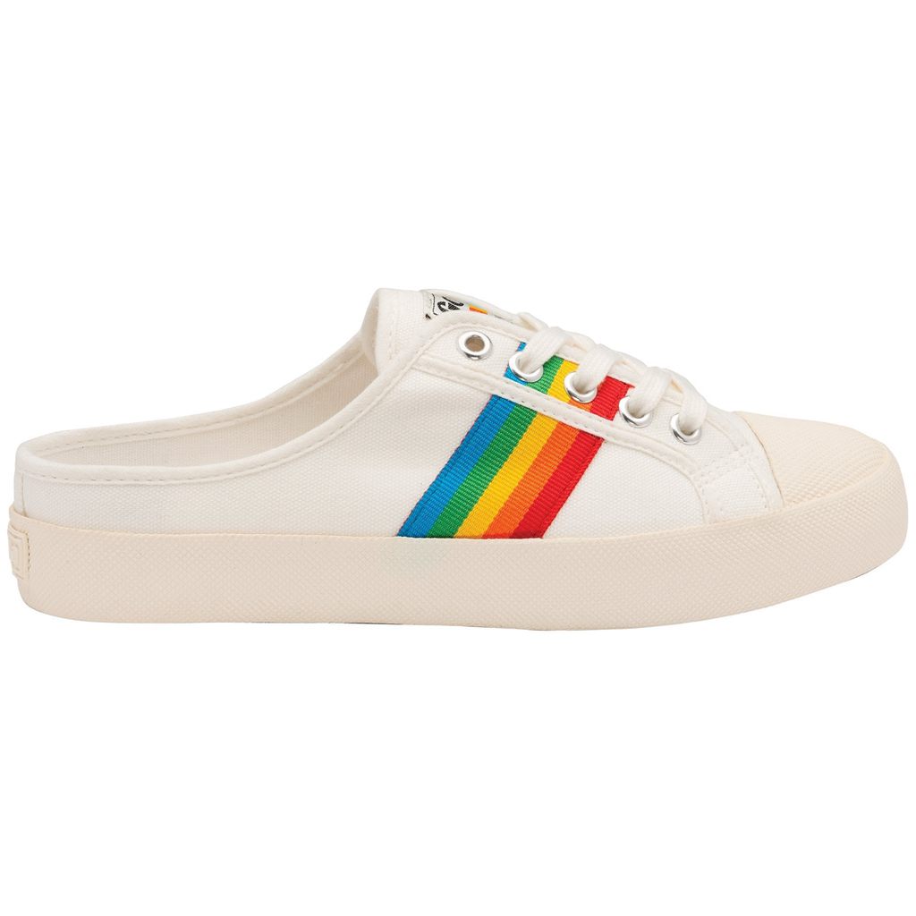 Gola Vegan Classics Coaster Rainbow Mule Plimsolls Shoes Białe Polska | 4650VOQLU
