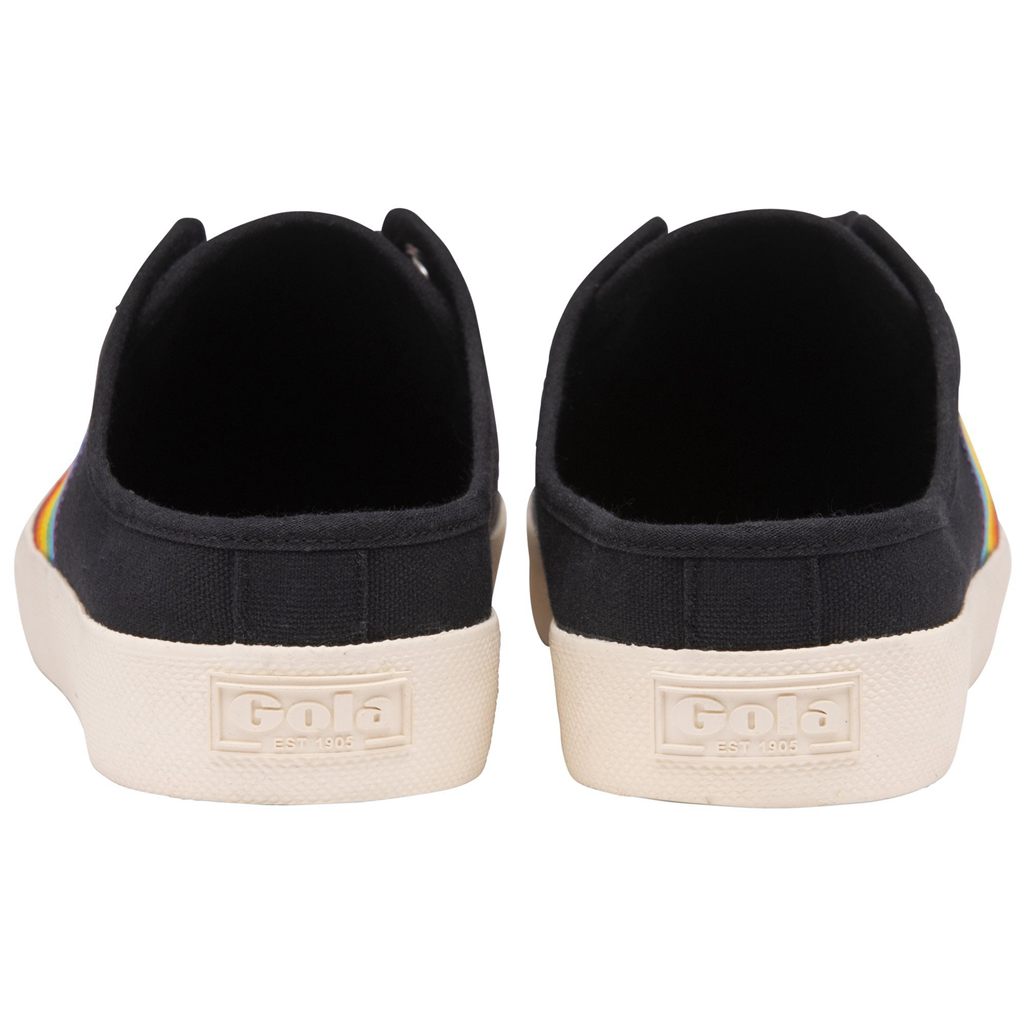 Gola Vegan Classics Coaster Rainbow Mule Plimsolls Shoes Czarne Polska | 2037ZKHUM