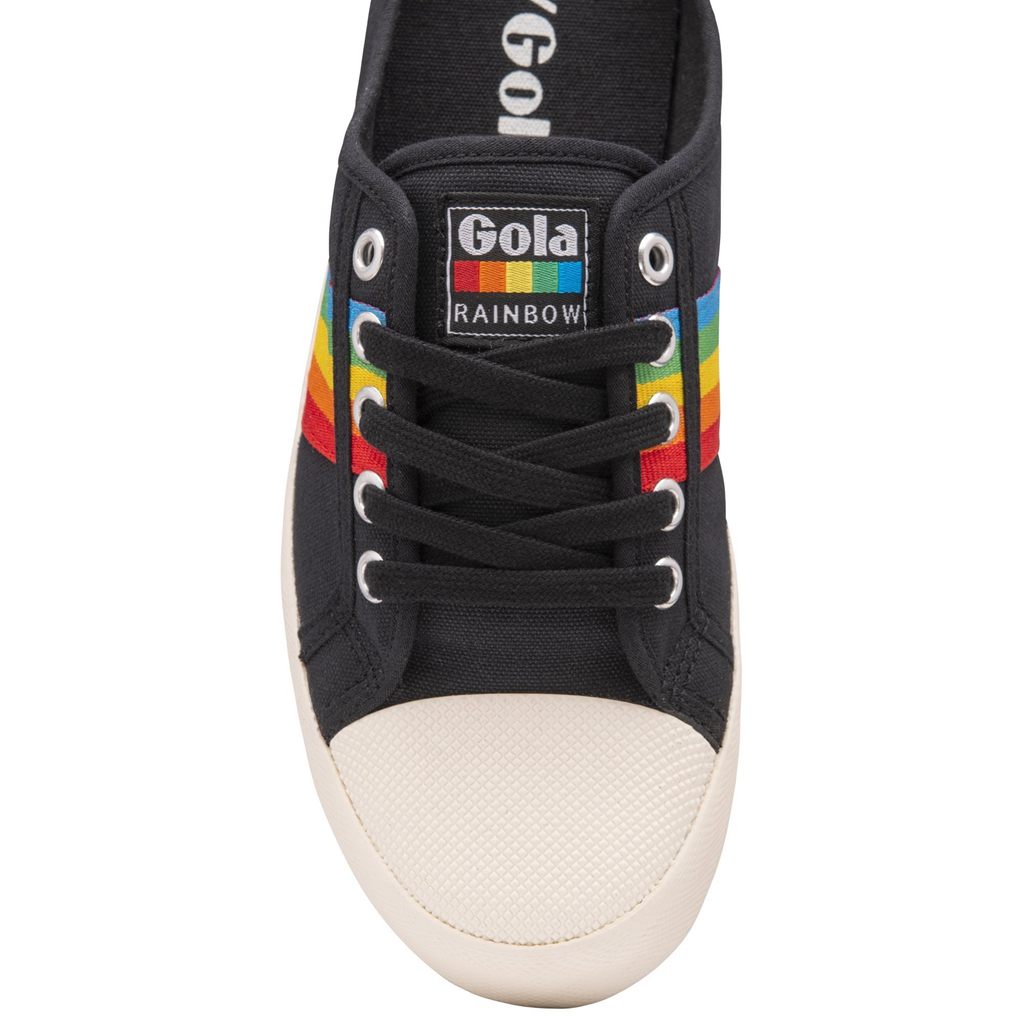 Gola Vegan Classics Coaster Rainbow Mule Plimsolls Shoes Czarne Polska | 2037ZKHUM