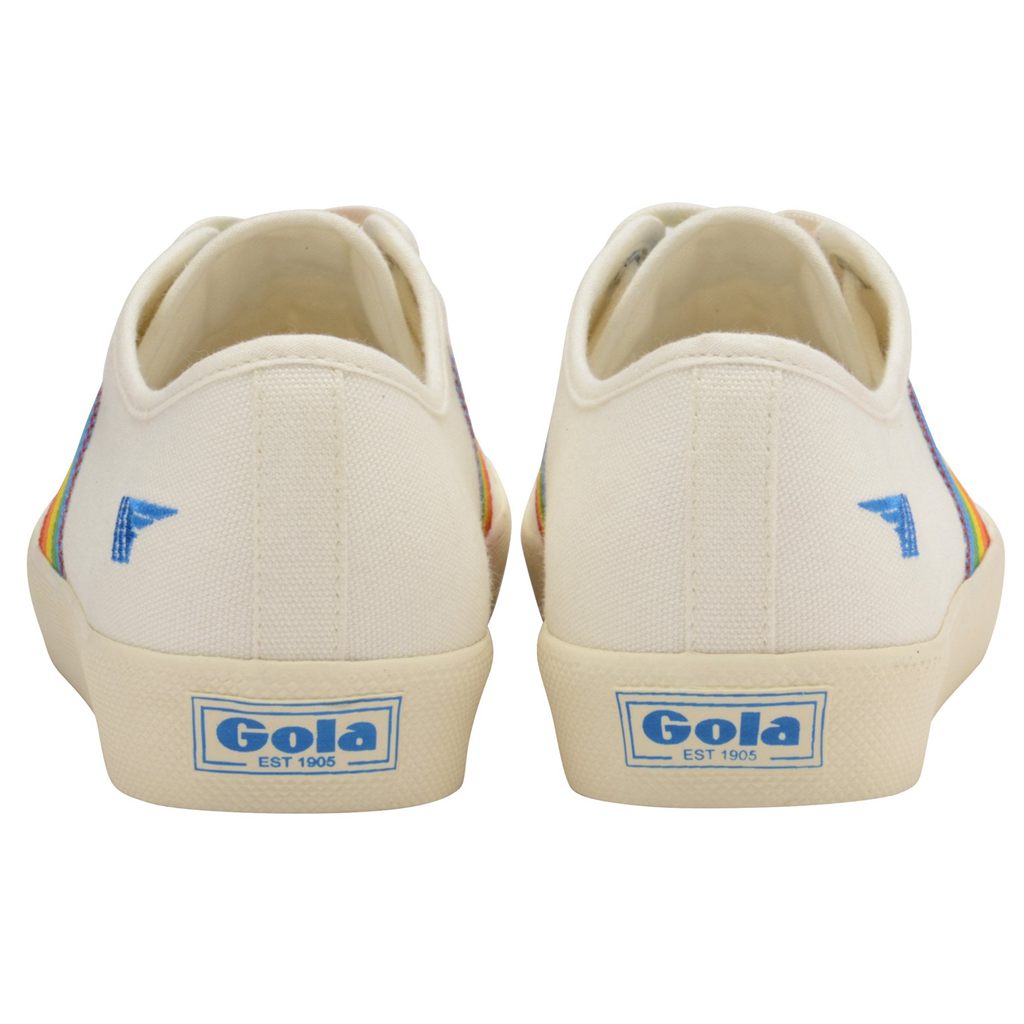 Gola Vegan Classics Coaster Rainbow Shoes Białe Polska | 8460XNWJZ