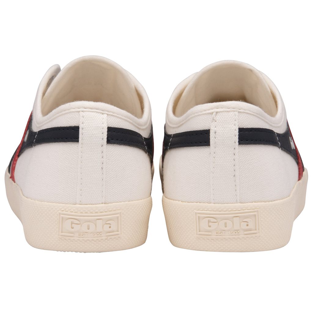 Gola Vegan Classics Coaster Shoes Białe Granatowe Czerwone Polska | 3684SEUGQ