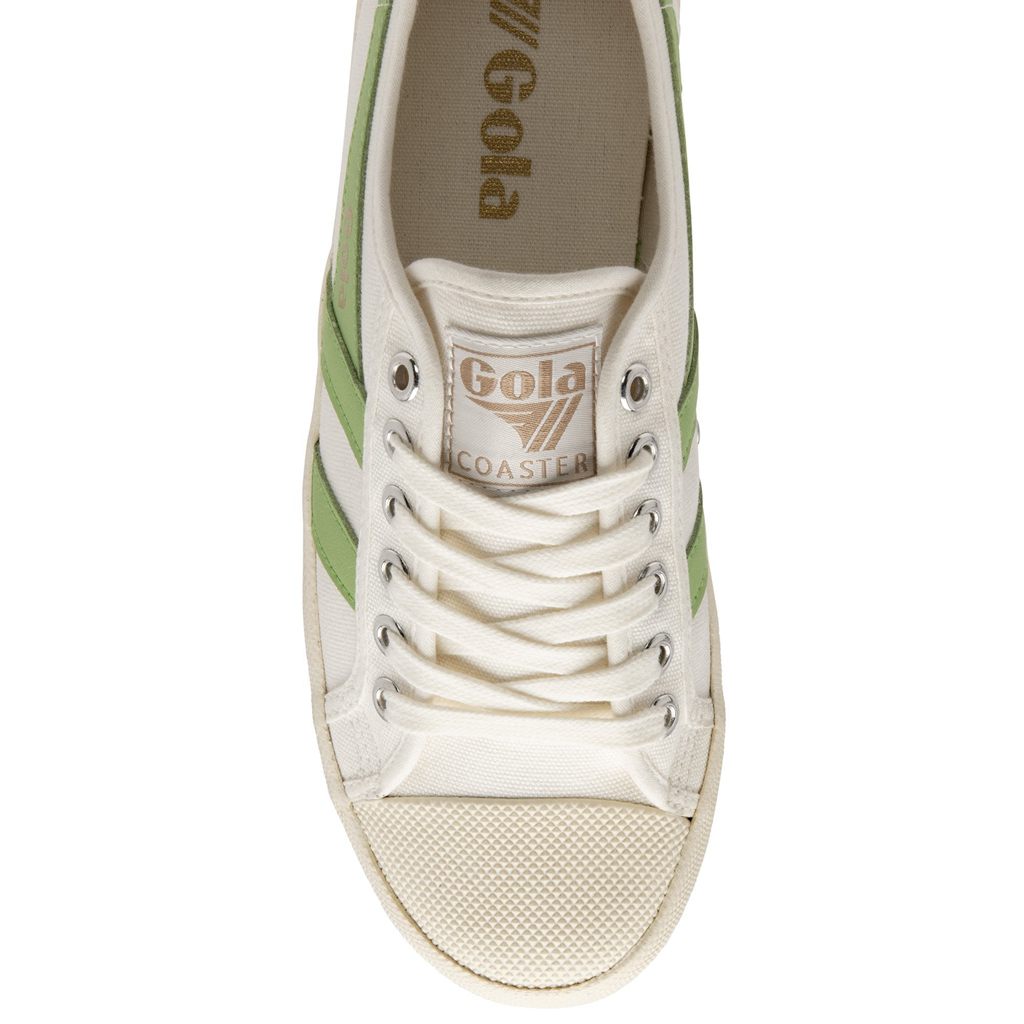 Gola Vegan Classics Coaster Shoes Białe Zielone Polska | 8961TIYSB