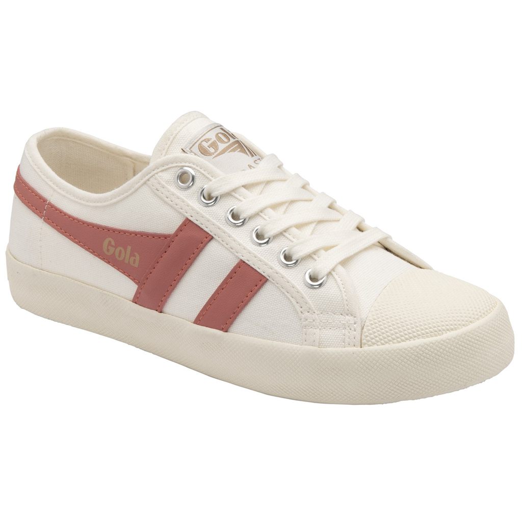 Gola Vegan Classics Coaster Shoes Białe Koralowe Różowe Polska | 1629VCDRW
