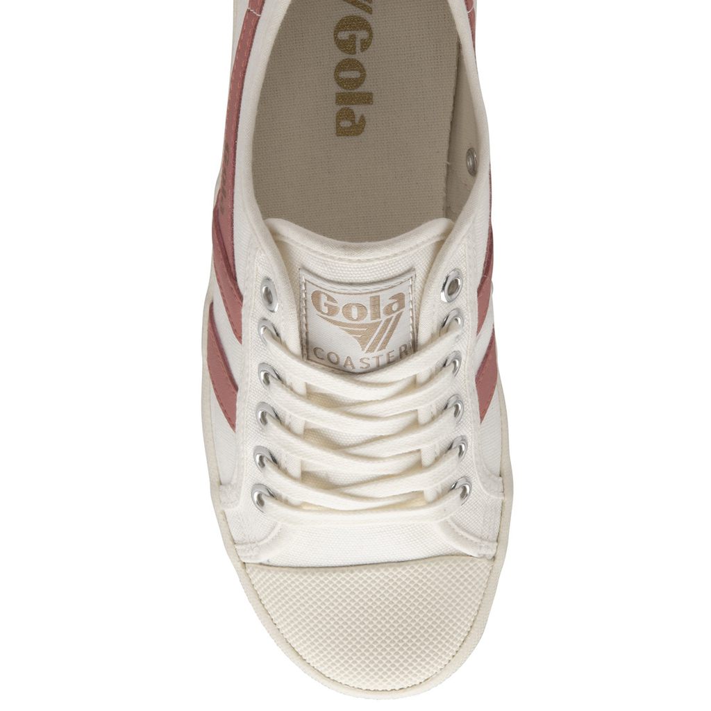 Gola Vegan Classics Coaster Shoes Białe Koralowe Różowe Polska | 1629VCDRW
