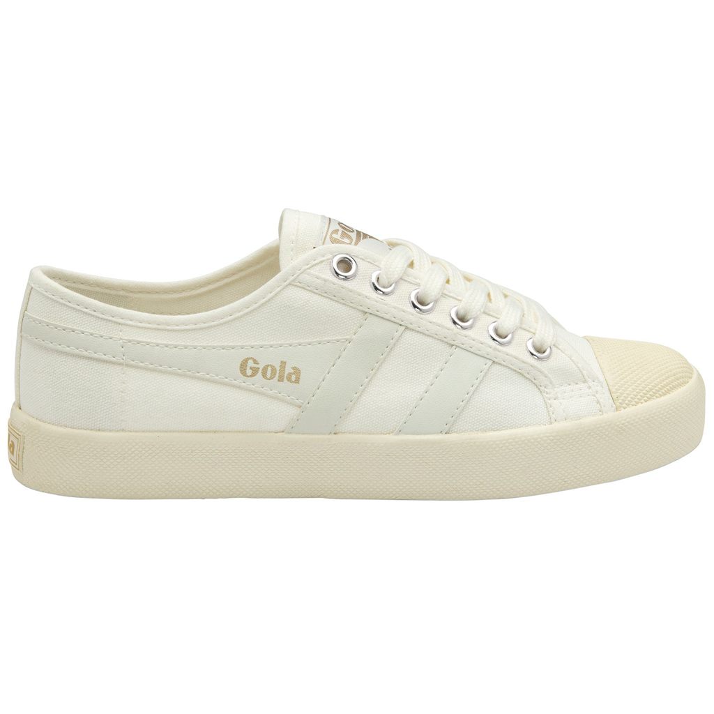 Gola Vegan Classics Coaster Shoes Białe Złote Polska | 3459BEHOQ