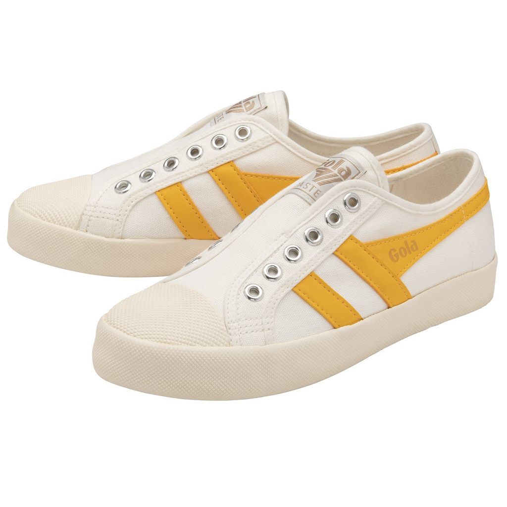 Gola Vegan Classics Coaster Slip Shoes Białe Polska | 3257TFEBC