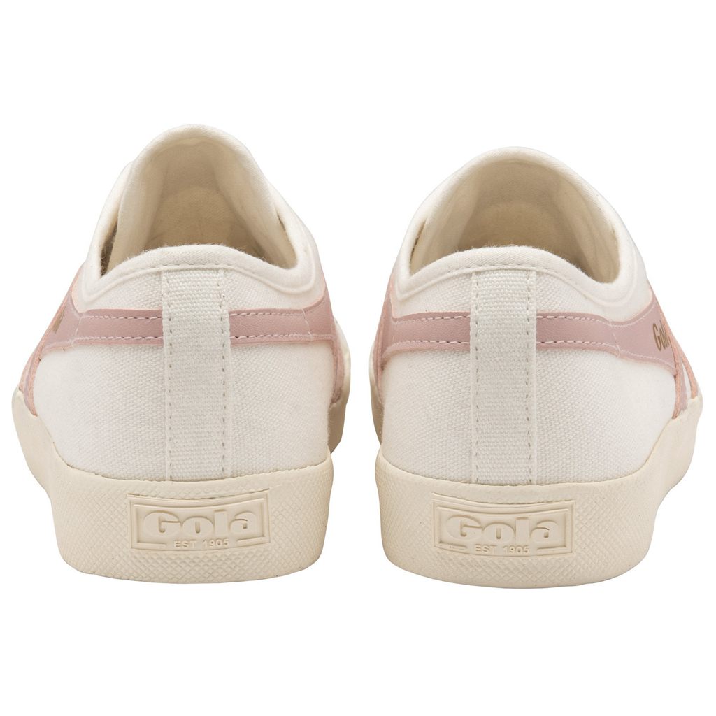 Gola Vegan Classics Coaster Slip Shoes Białe Różowe Polska | 4052MKZTE