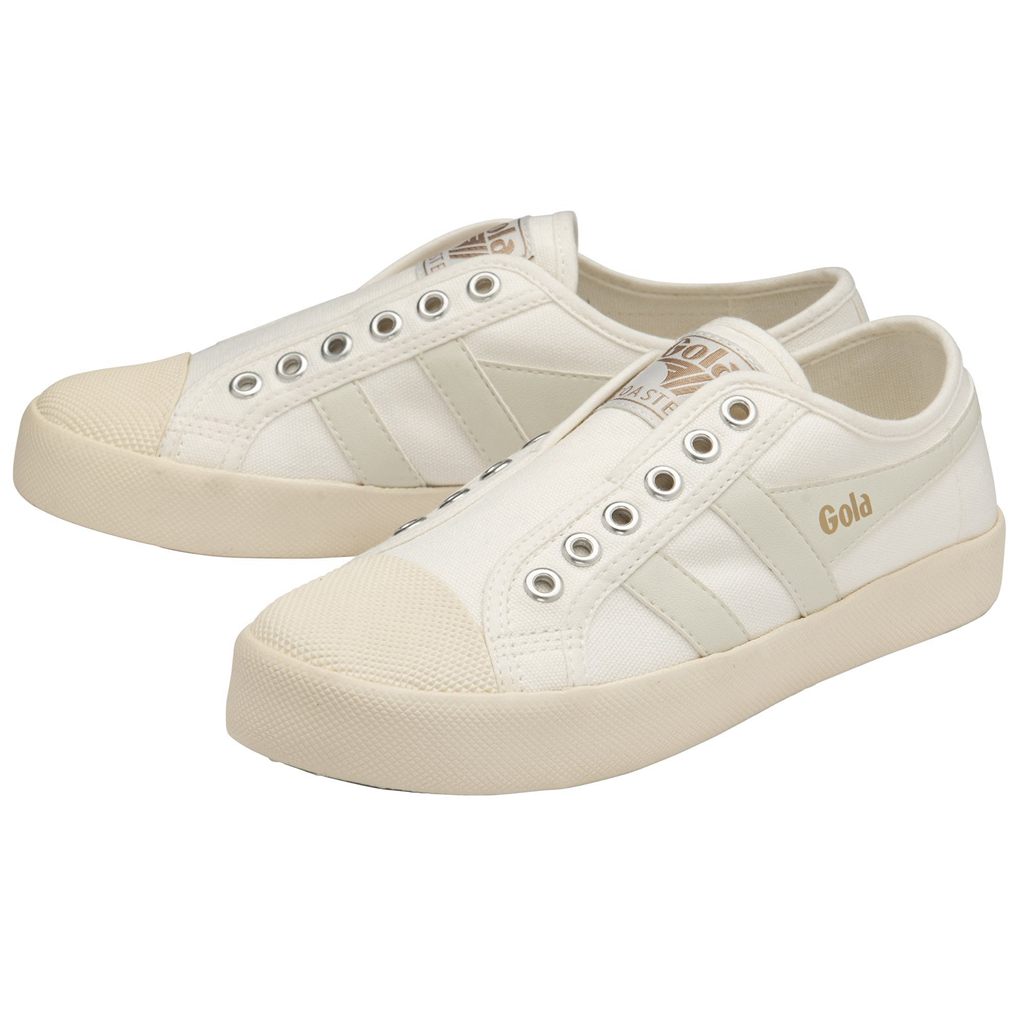Gola Vegan Classics Coaster Slip Shoes Białe Białe Polska | 6809ZKJLW