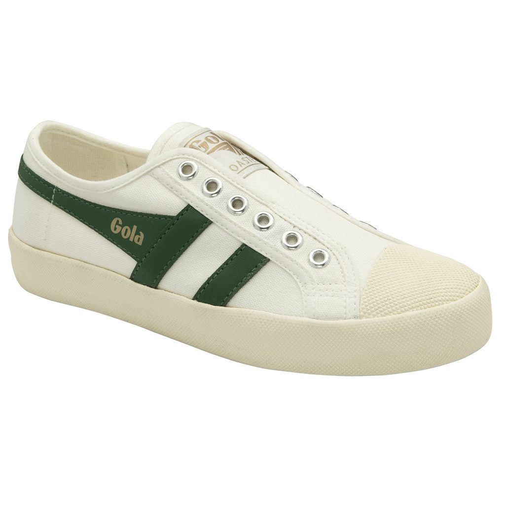 Gola Vegan Classics Coaster Slip Shoes Białe Zielone Polska | 9047EBIUK