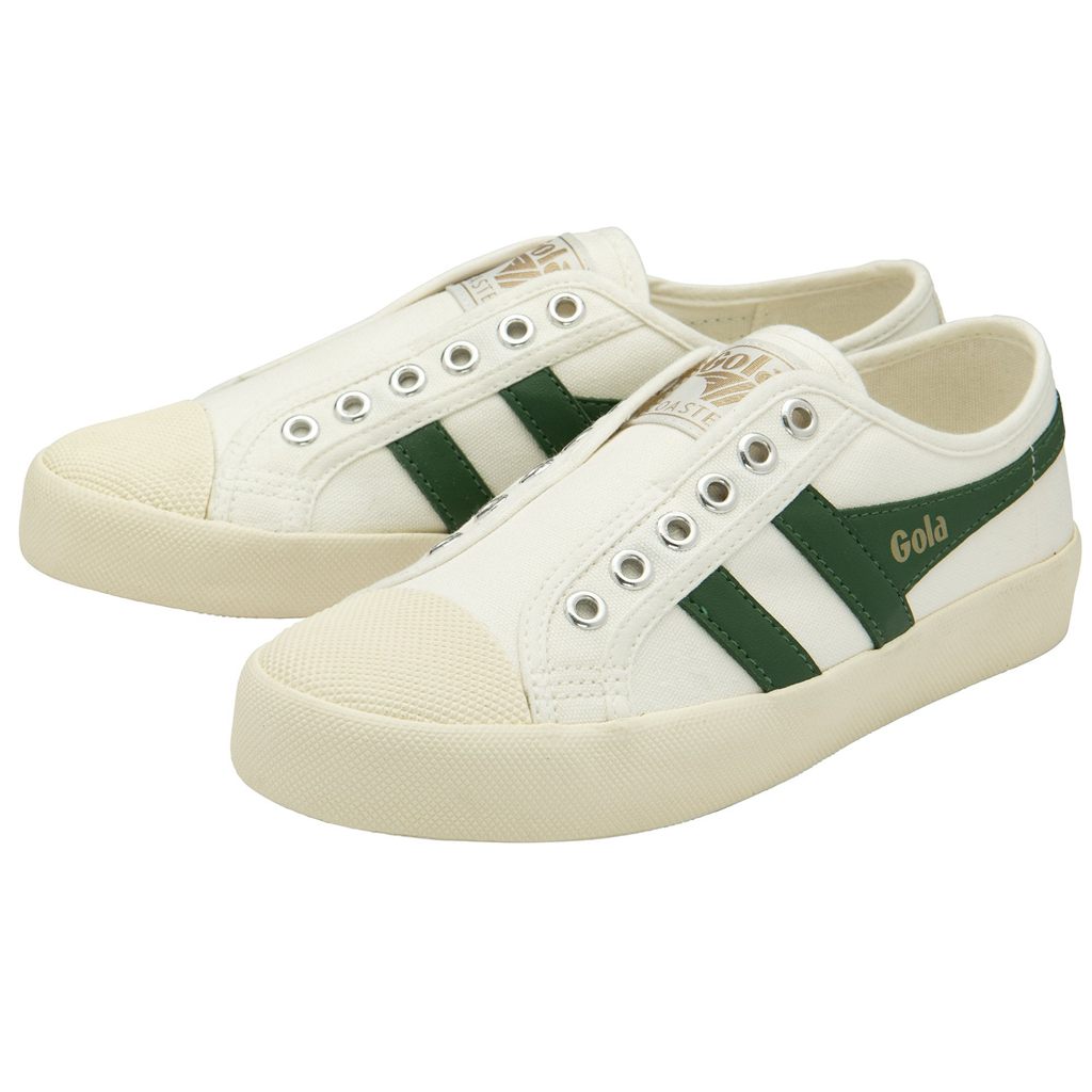 Gola Vegan Classics Coaster Slip Shoes Białe Zielone Polska | 9047EBIUK