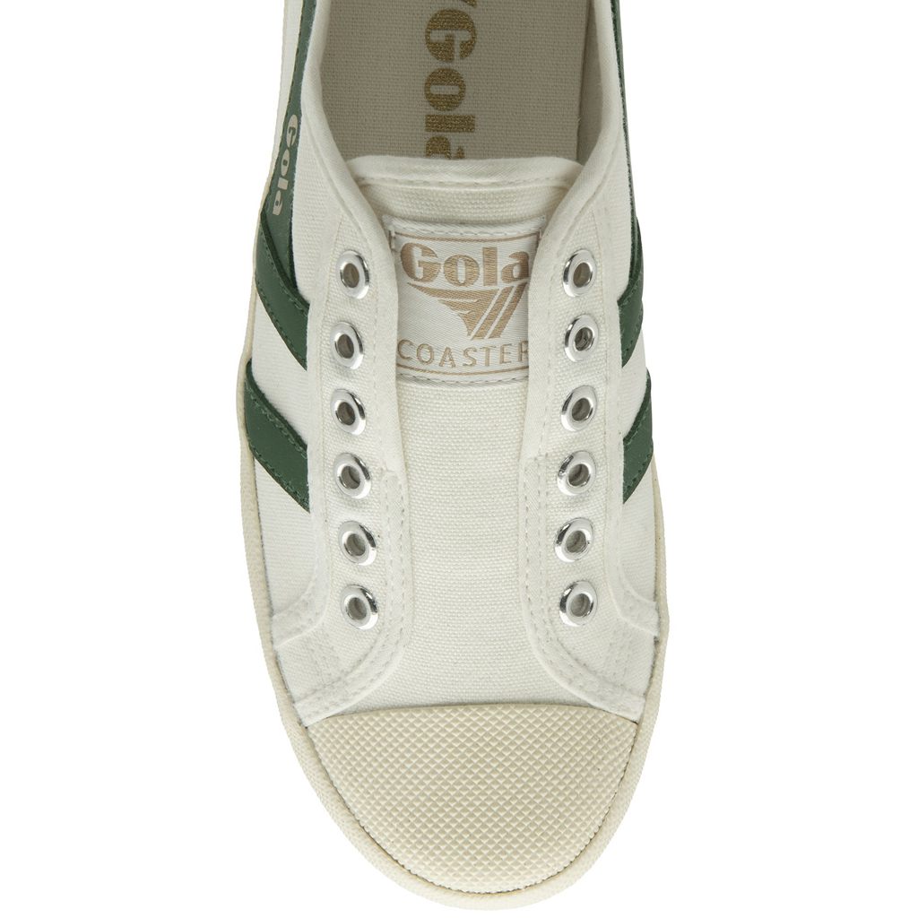 Gola Vegan Classics Coaster Slip Shoes Białe Zielone Polska | 9047EBIUK