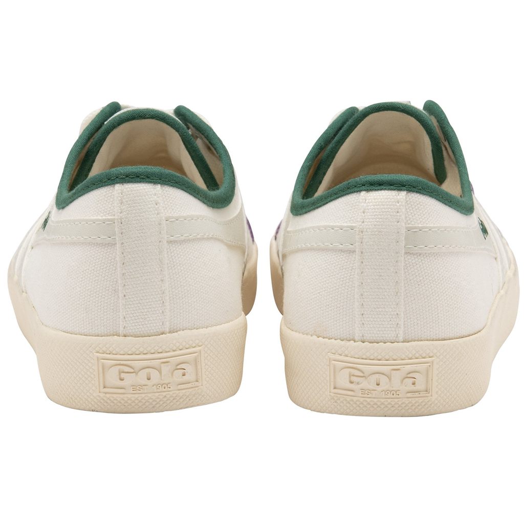 Gola Vegan Classics Coaster Smash Shoes Białe Ciemny Zielone Fioletowe Polska | 7103UGISH