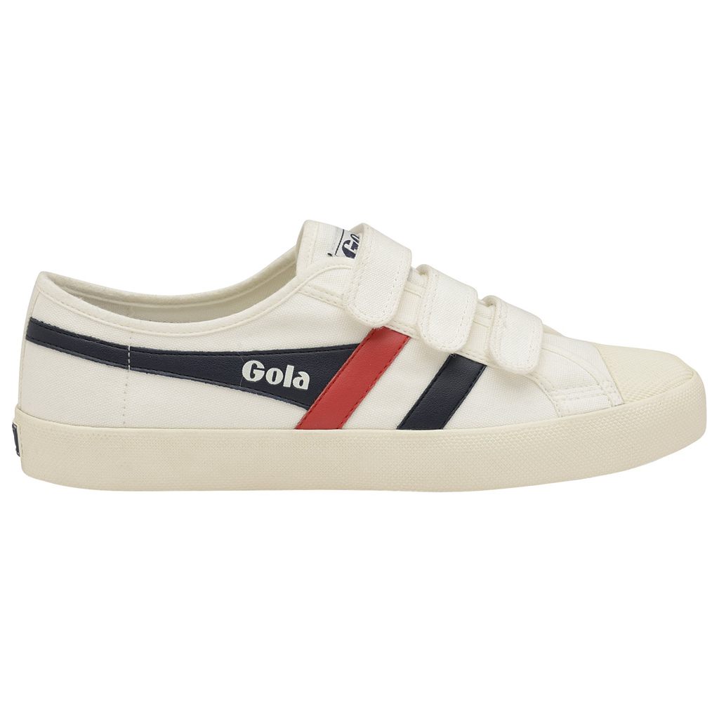 Gola Vegan Classics Coaster Strap Sneakers Białe Granatowe Czerwone Polska | 6593FQPUR