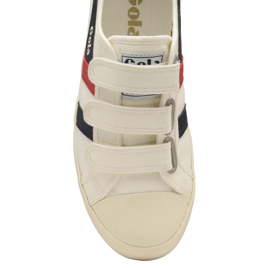 Gola Vegan Classics Coaster Strap Sneakers Białe Granatowe Czerwone Polska | 6593FQPUR