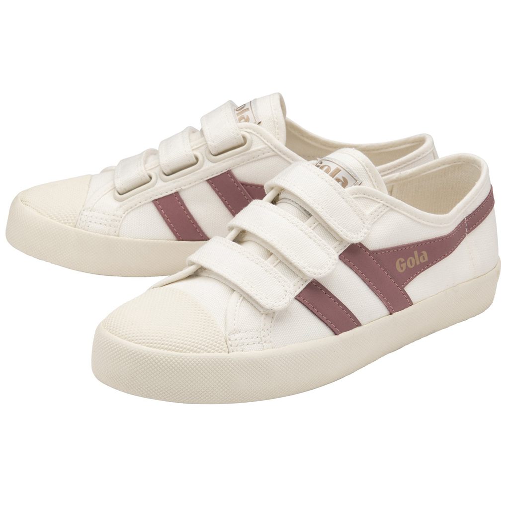 Gola Vegan Classics Coaster Strap Sneakers Białe Różowe Polska | 8106GEPDR