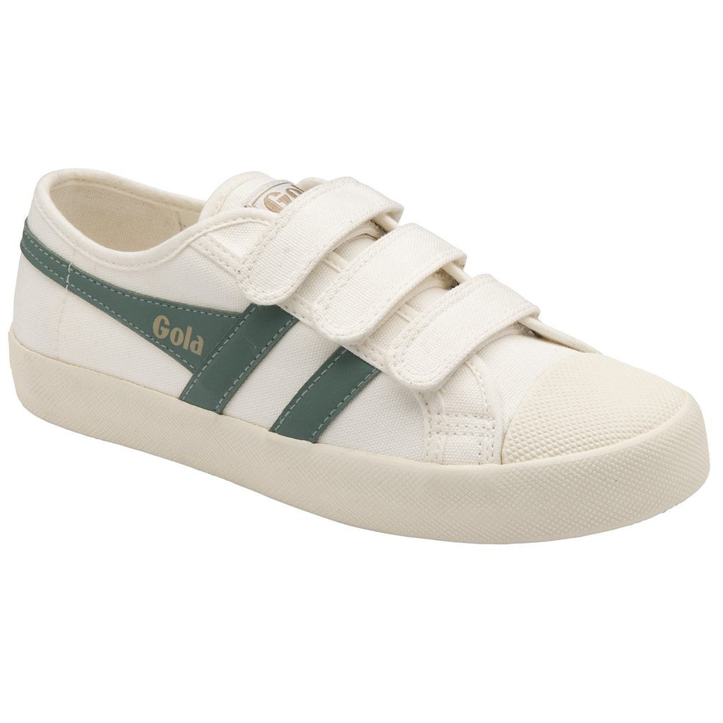 Gola Vegan Classics Coaster Strap Sneakers Białe Zielone Polska | 0964TZAWD