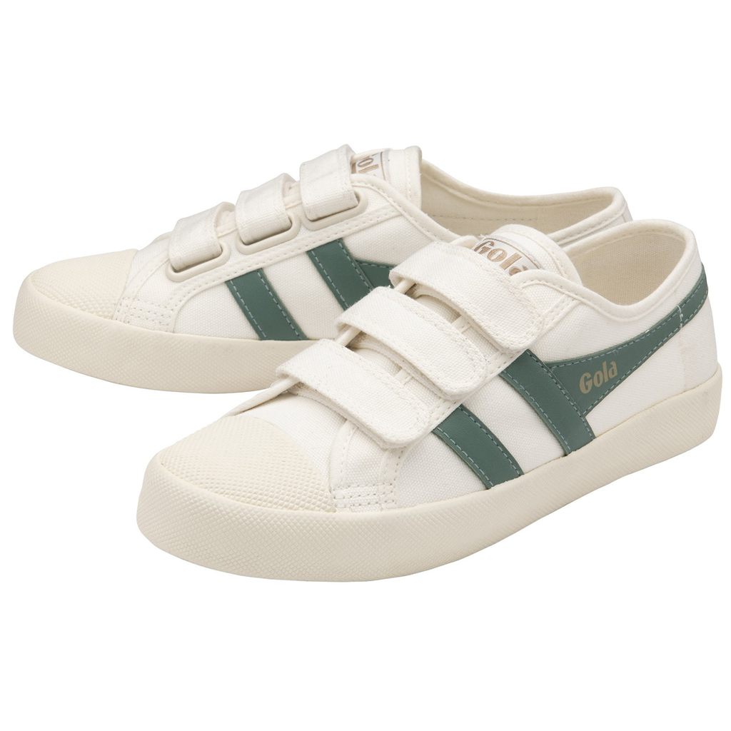 Gola Vegan Classics Coaster Strap Sneakers Białe Zielone Polska | 0964TZAWD