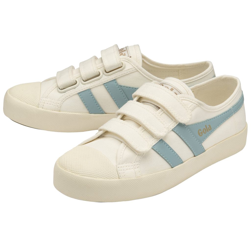 Gola Vegan Classics Coaster Strap Sneakers Białe Niebieskie Polska | 1874VYAFG
