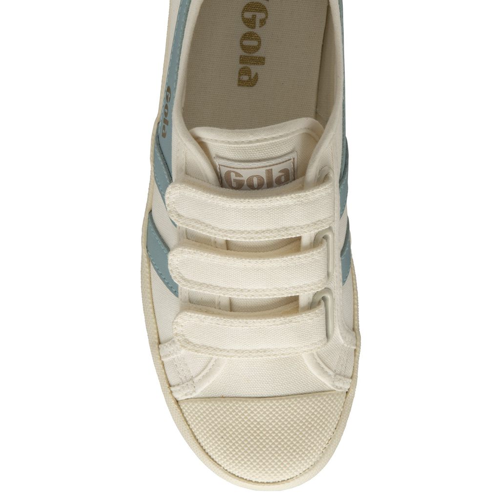 Gola Vegan Classics Coaster Strap Sneakers Białe Niebieskie Polska | 1874VYAFG