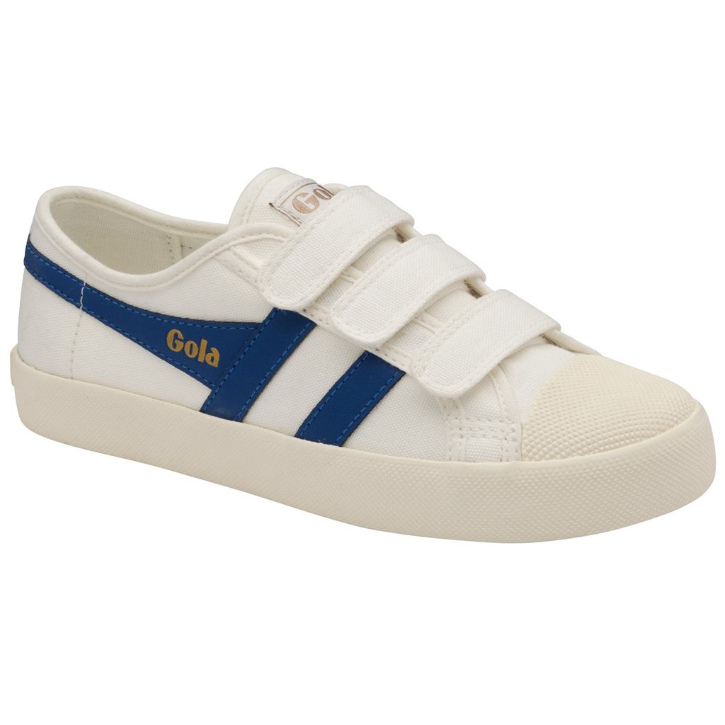 Gola Vegan Classics Coaster Strap Sneakers Białe Niebieskie Polska | 4589YULSC