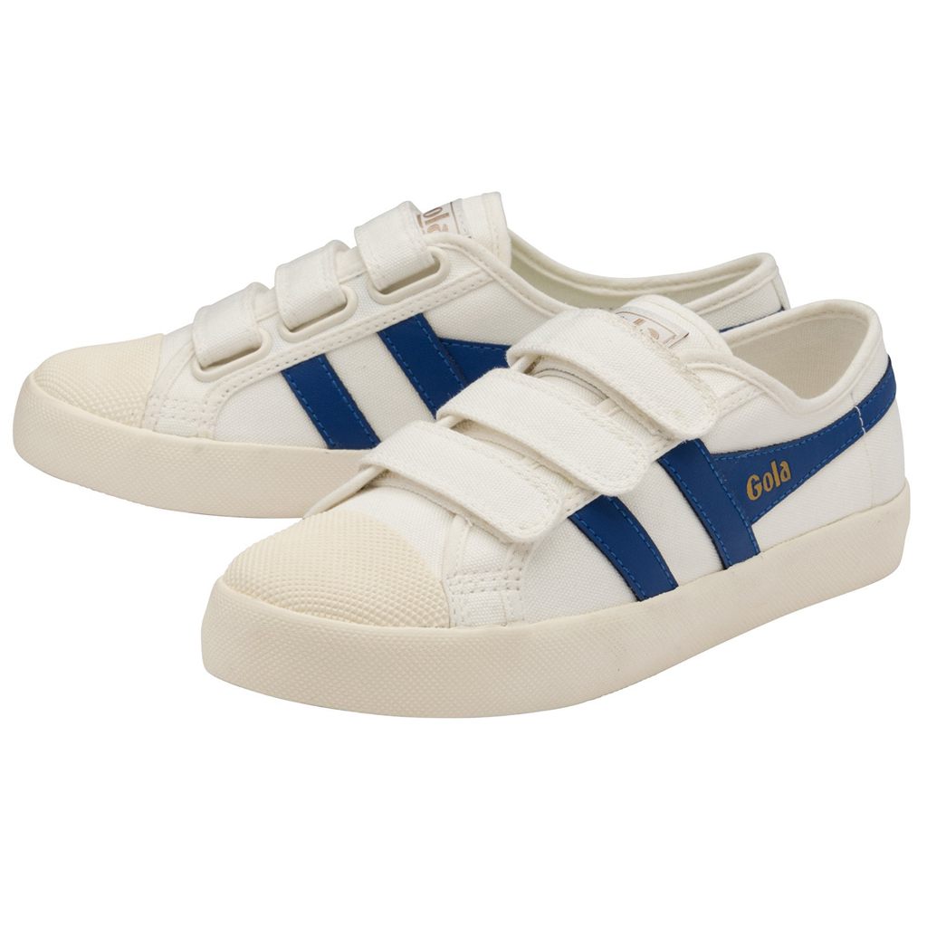 Gola Vegan Classics Coaster Strap Sneakers Białe Niebieskie Polska | 4589YULSC