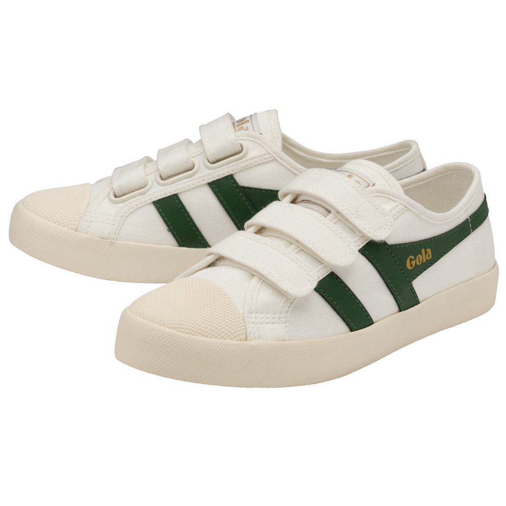 Gola Vegan Classics Coaster Strap Sneakers Białe Ciemny Zielone Polska | 7642SNAHK