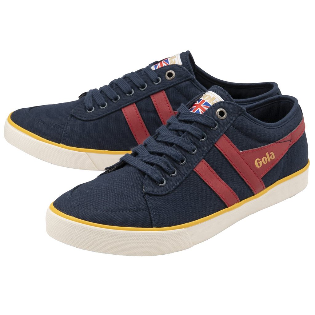 Gola Vegan Classics Comet Plimsoll Sneakers Granatowe Jasny Czerwone Polska | 4061POLYV