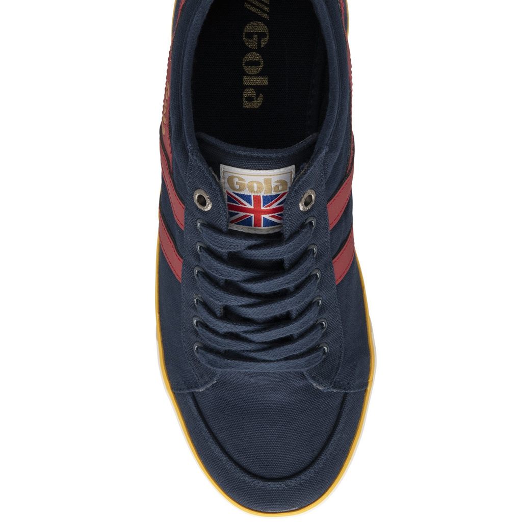 Gola Vegan Classics Comet Plimsoll Sneakers Granatowe Jasny Czerwone Polska | 4061POLYV